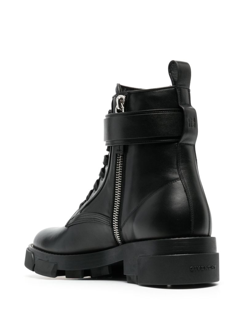 Black Terra Leather Ankle Boots