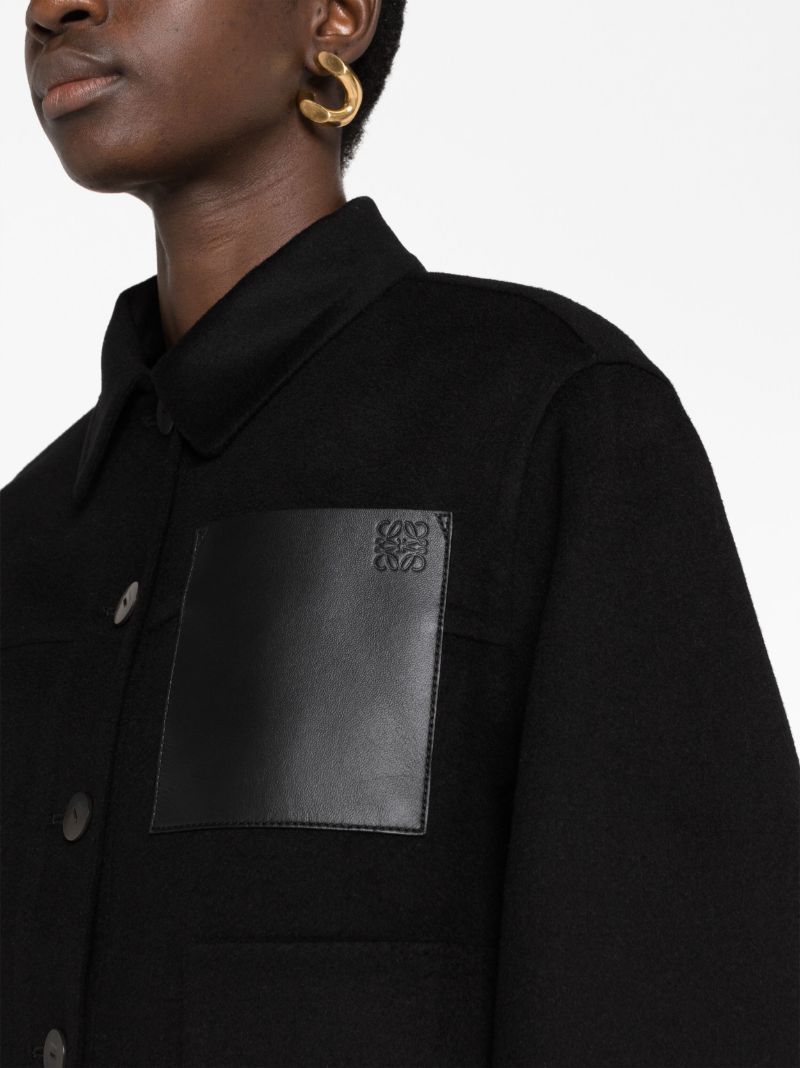 Black Workwear Wool Jacket