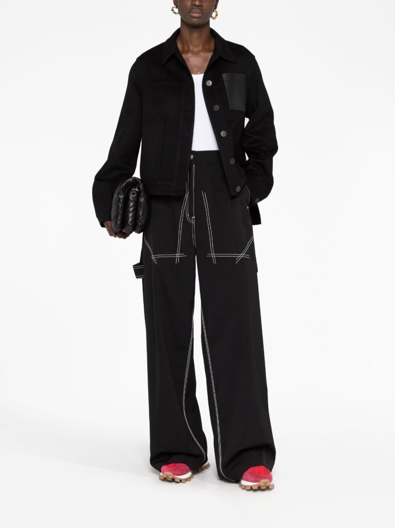 Black Workwear Wool Jacket