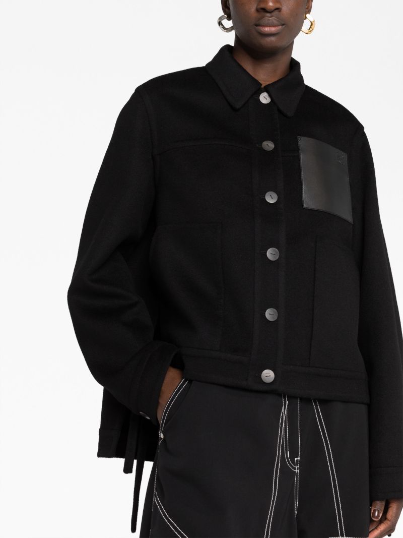 Black Workwear Wool Jacket