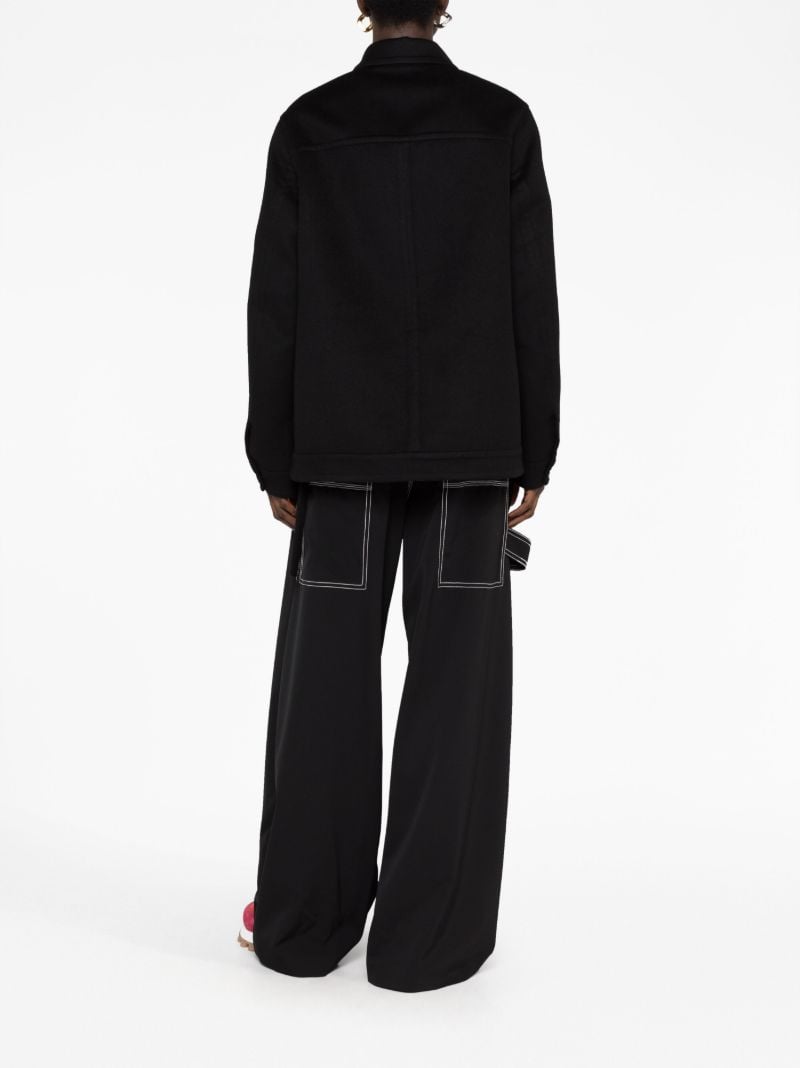 Black Workwear Wool Jacket