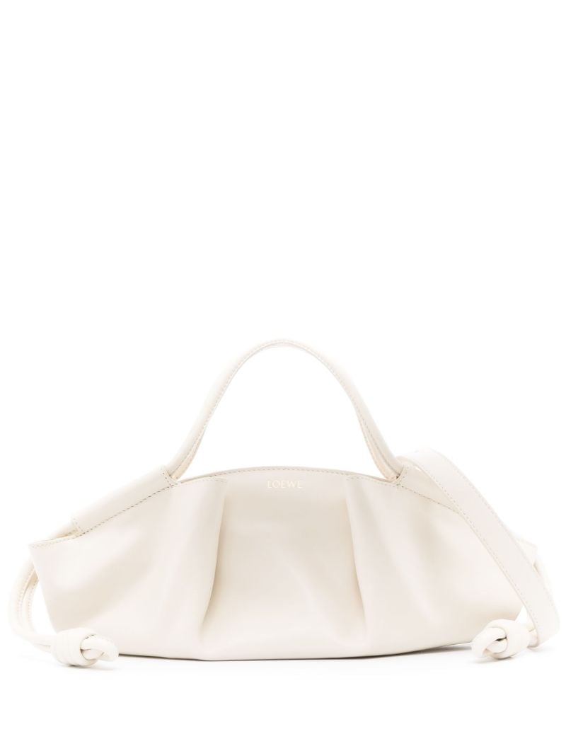 White Paseo Small Leather Top Handle Bag