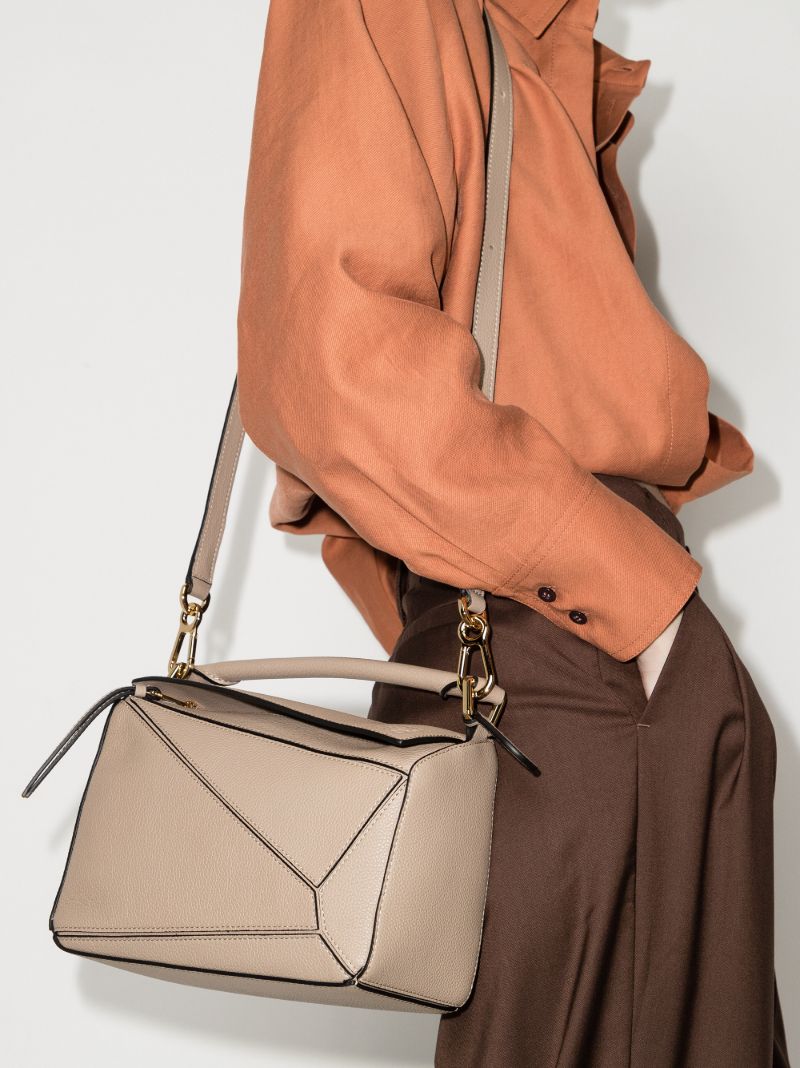 Neutral Puzzle Small Leather Shoulder Bag
