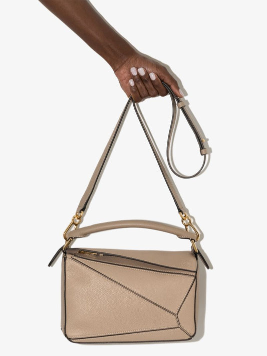 Neutral Puzzle Small Leather Shoulder Bag