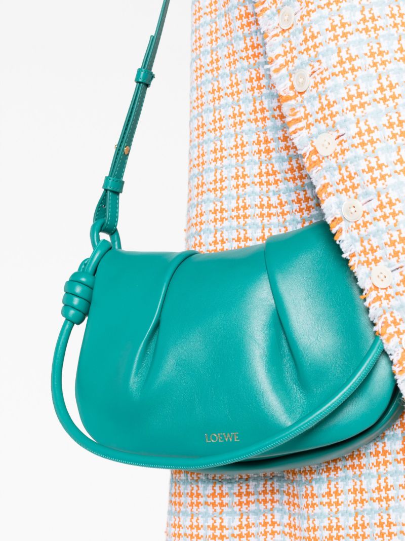 Green Paseo Leather Cross Body Bag