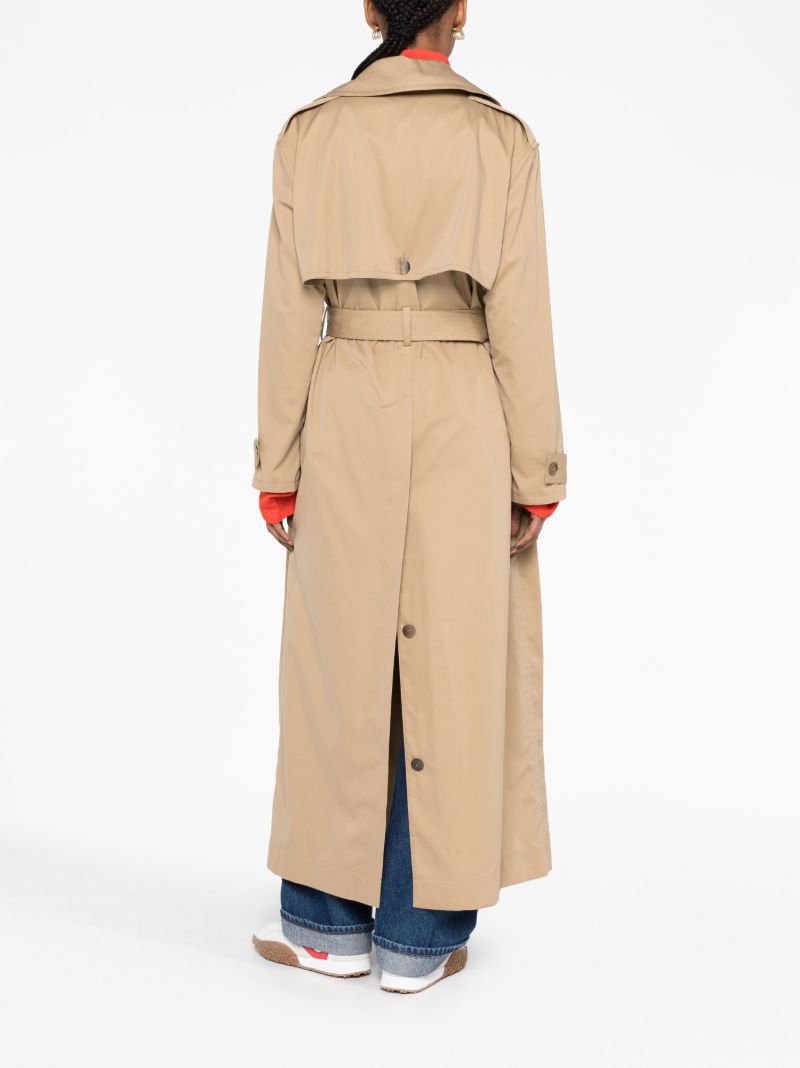 Beige Double-breasted Trench Coat