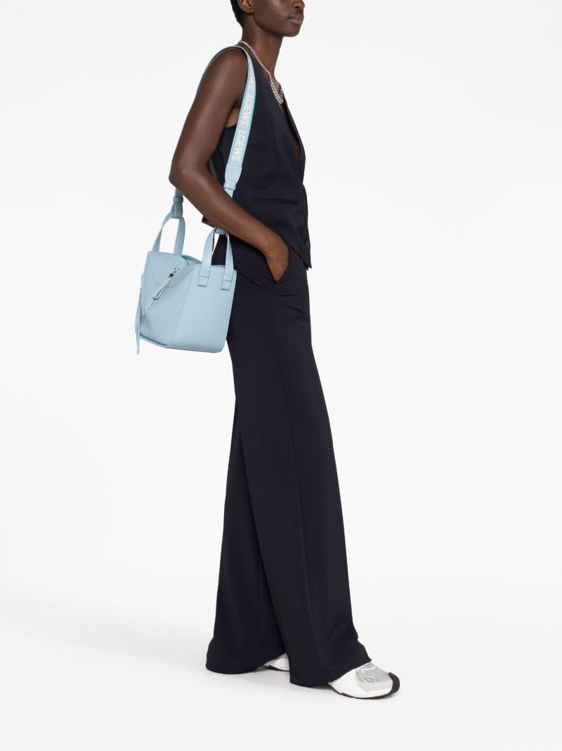 Blue Hammock Compact Leather Tote Bag
