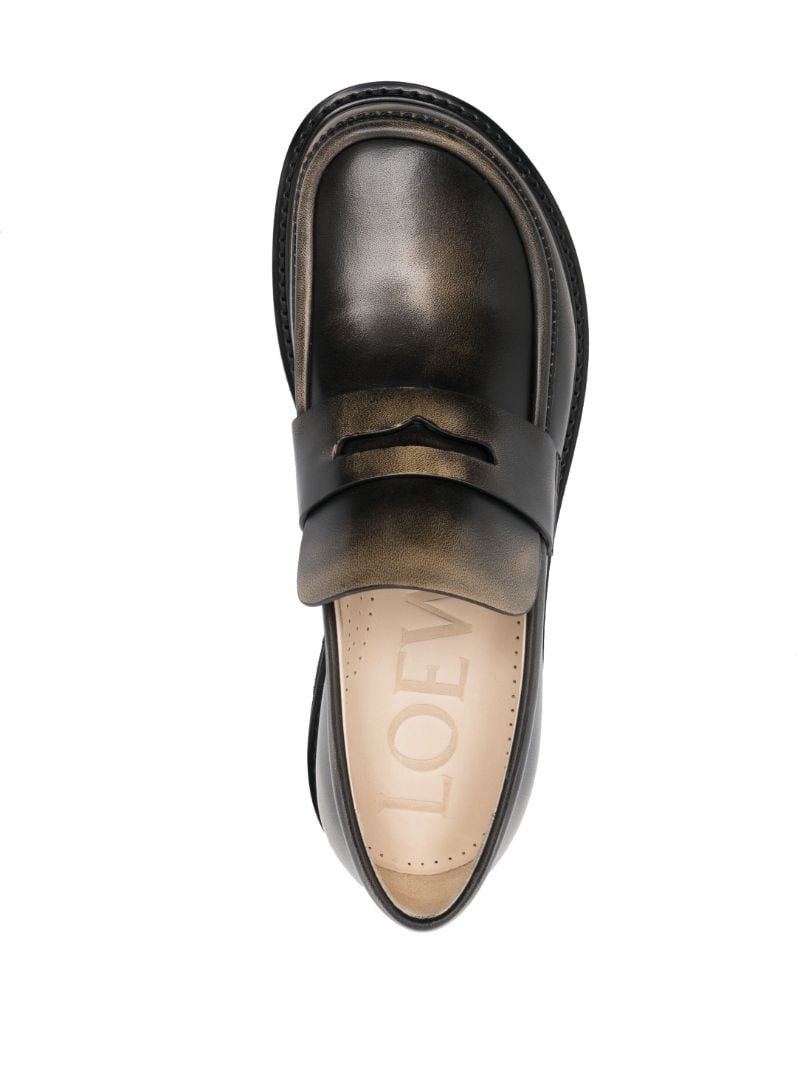 Brown Blaze Leather Loafers