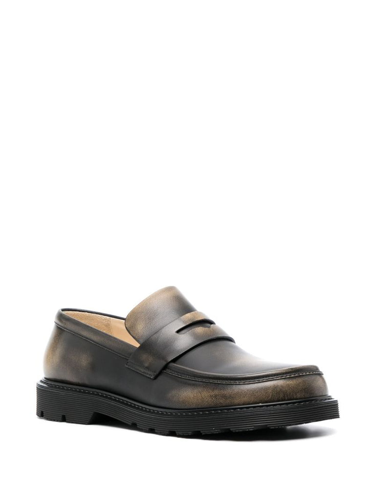 Brown Blaze Leather Loafers