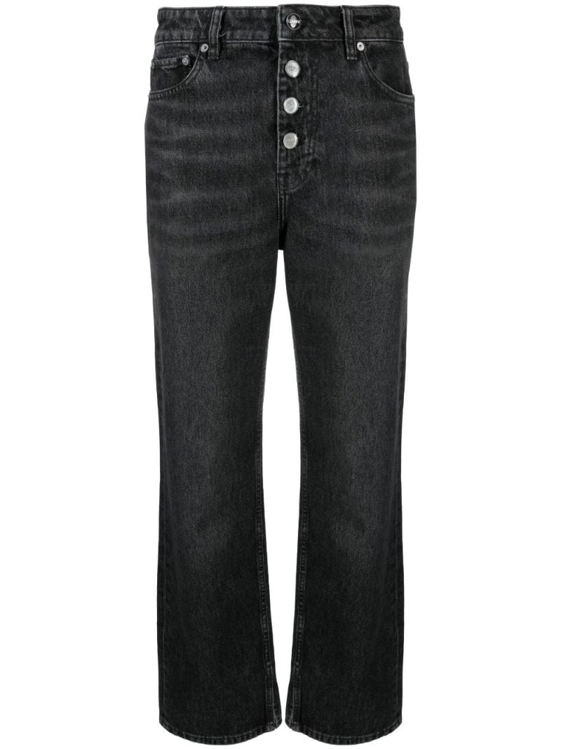 Black Lovy Straight-leg Jeans