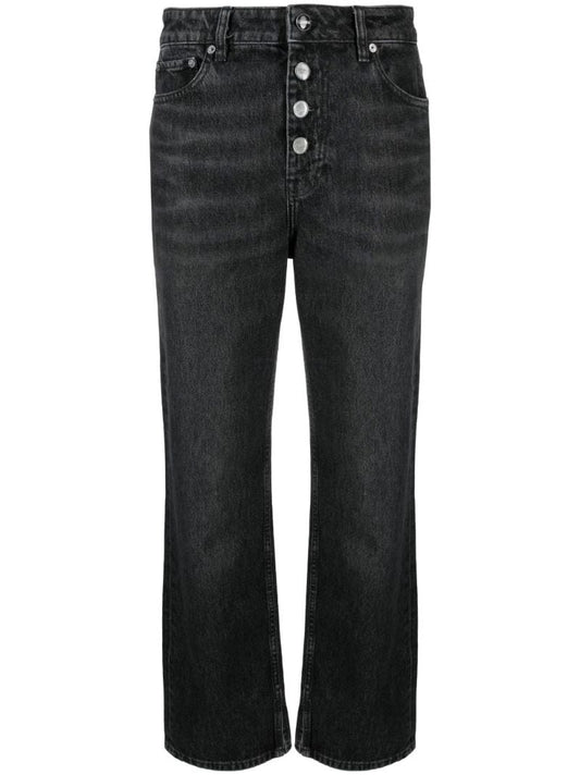 Black Lovy Straight-leg Jeans