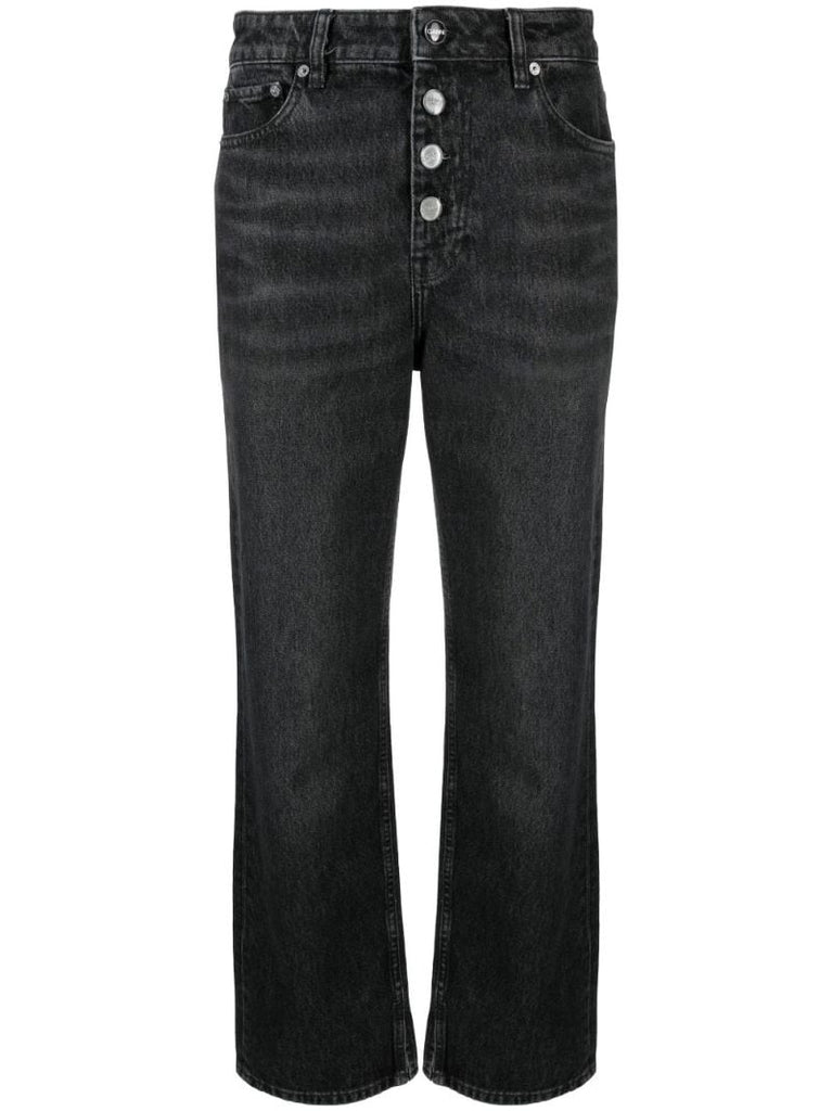 Black Lovy Straight-leg Jeans