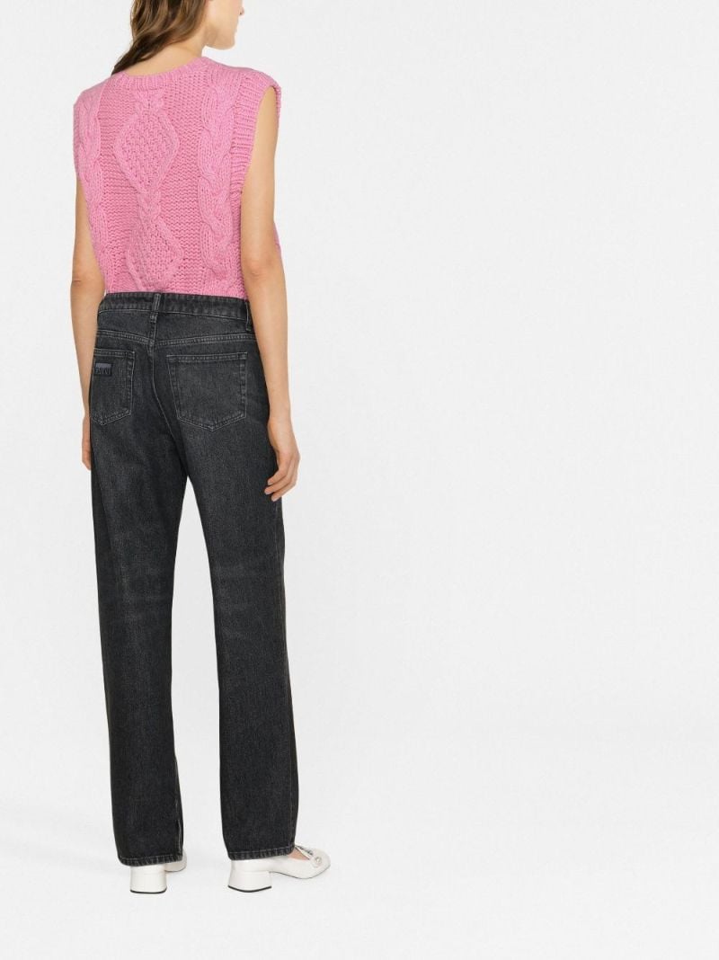 Black Lovy Straight-leg Jeans