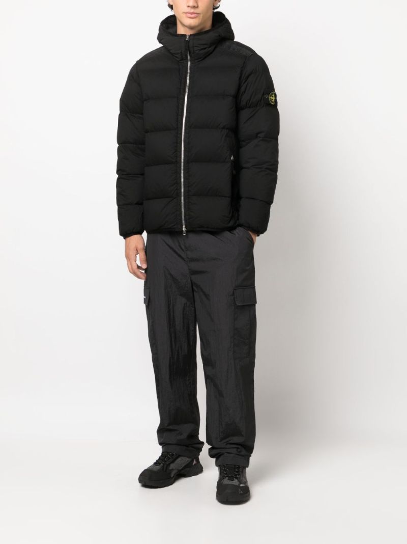 Black Seamless Tunnel Down-tc Jacket