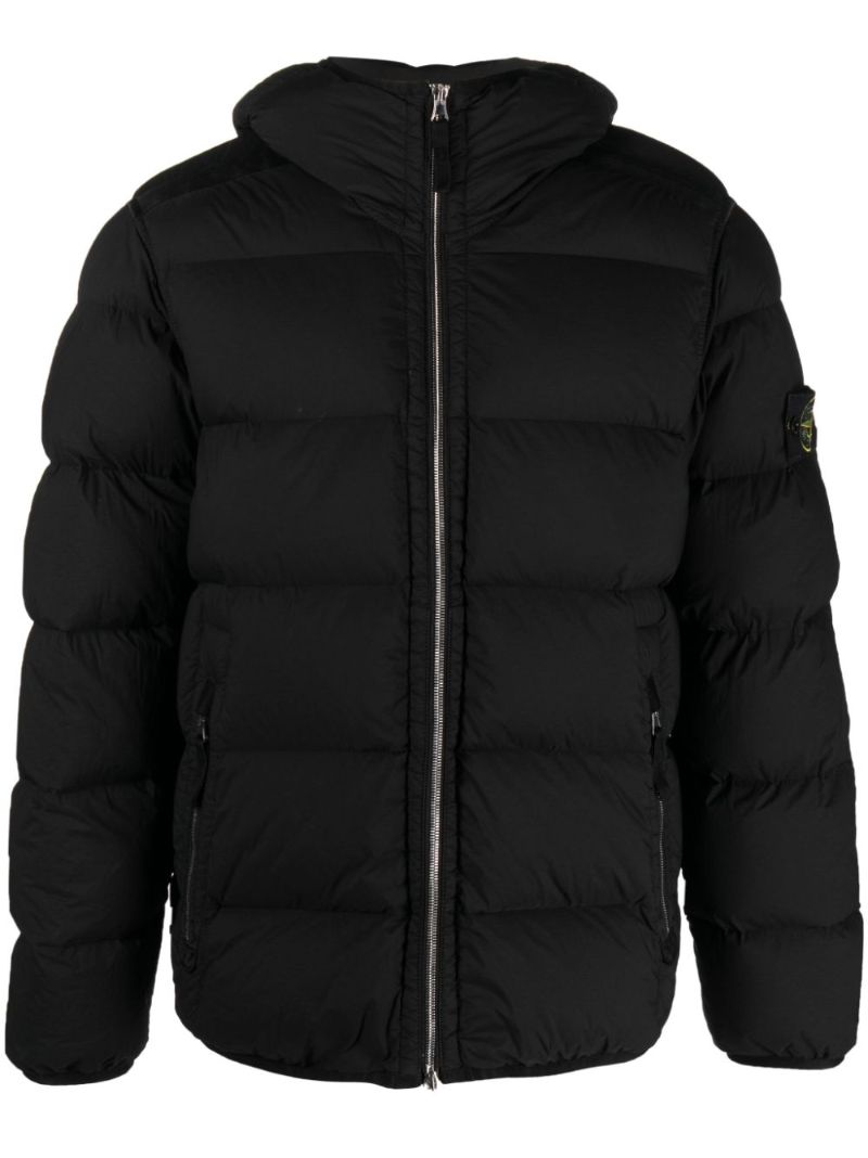 Black Seamless Tunnel Down-tc Jacket