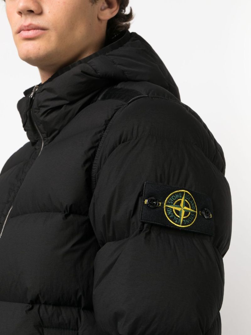 Black Seamless Tunnel Down-tc Jacket