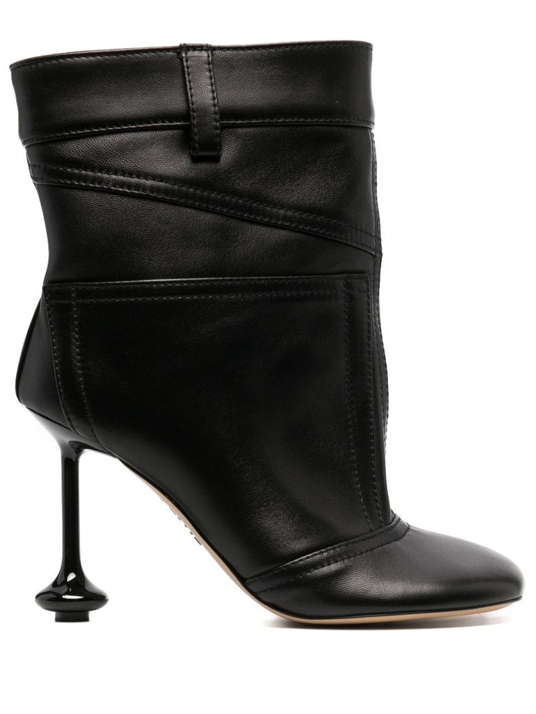 Black Toy 90 Leather Ankle Boots