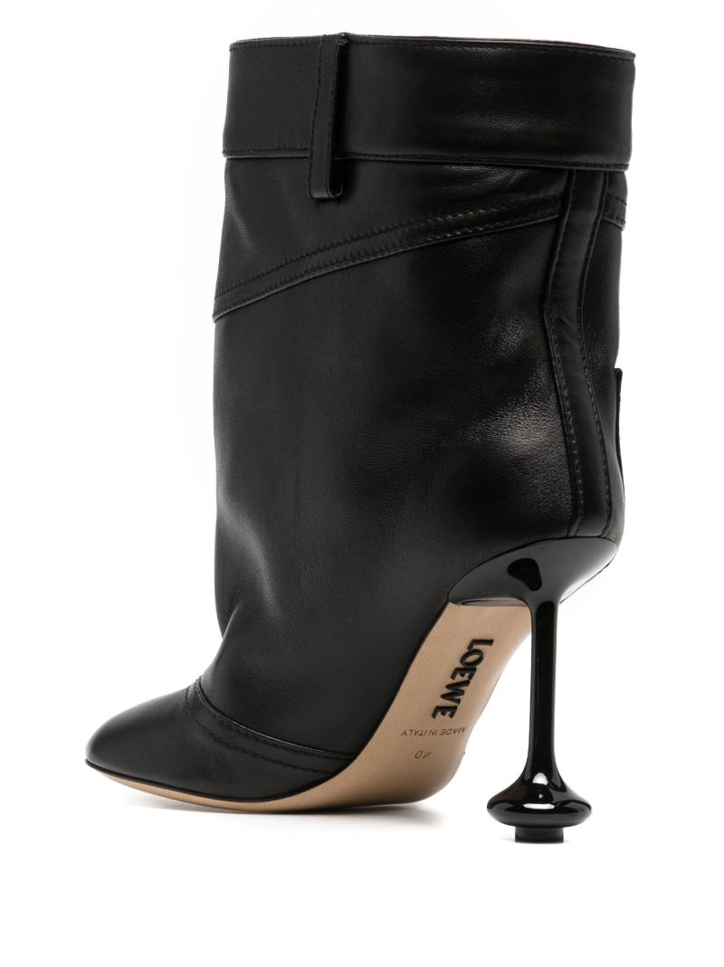 Black Toy 90 Leather Ankle Boots