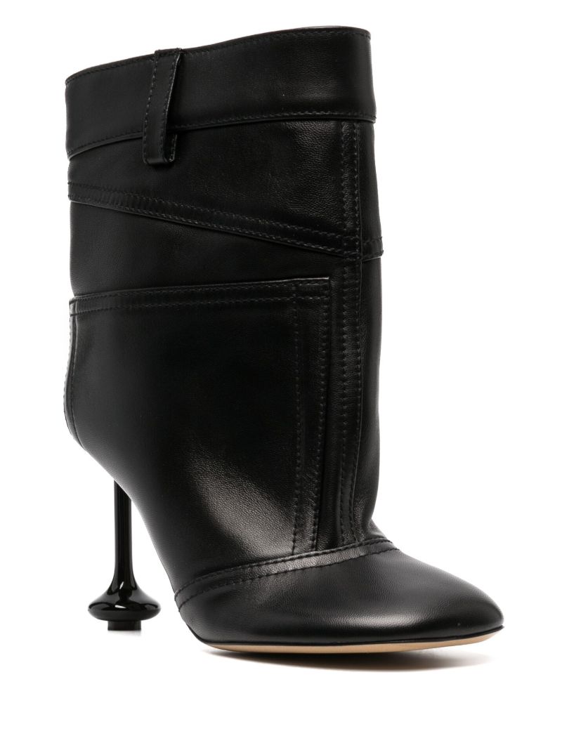 Black Toy 90 Leather Ankle Boots