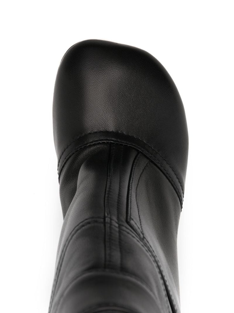 Black Toy 90 Leather Ankle Boots