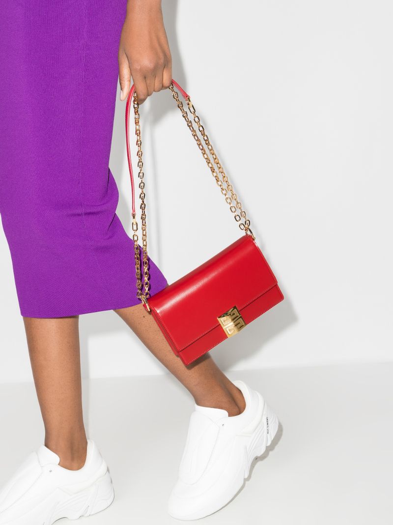 Red 4g Leather Cross Body Bag