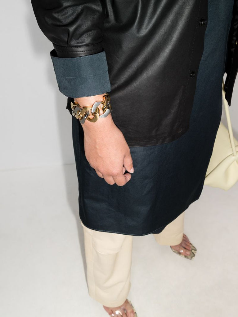 Gold and Silver-tone G Chain Bracelet