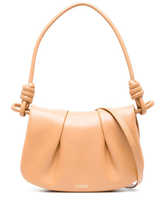 Neutral Paseo Leather Cross Body Bag