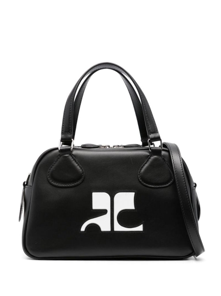 Black Reedition Leather Bowling Bag