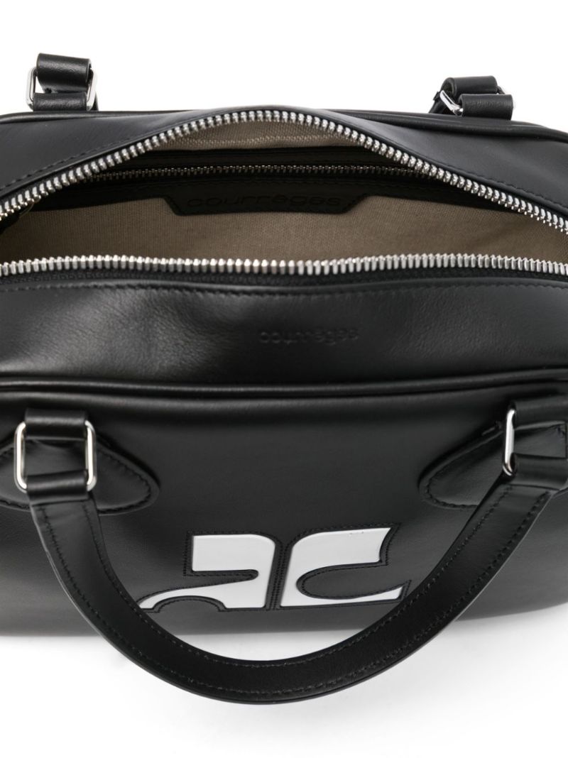 Black Reedition Leather Bowling Bag