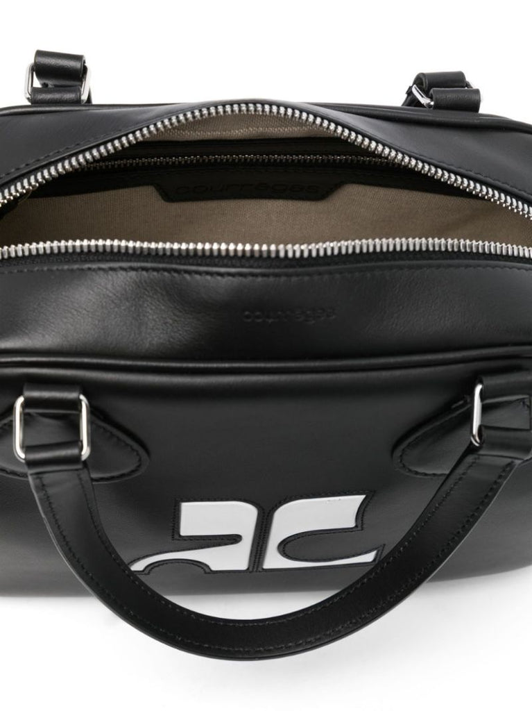 Black Reedition Leather Bowling Bag