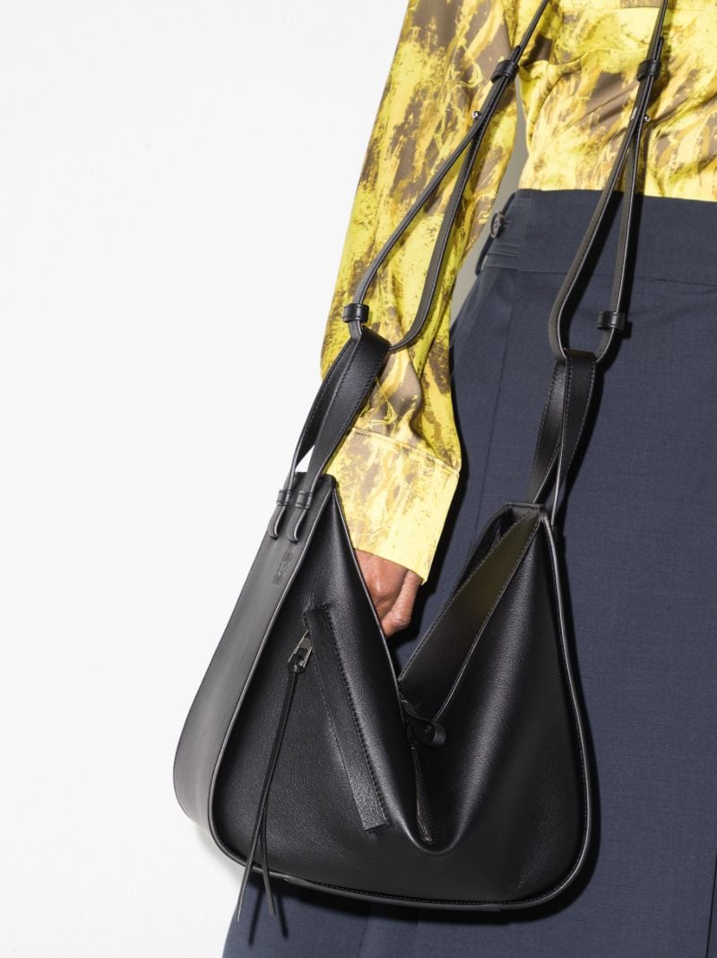 Black Hammock Small Leather Tote Bag