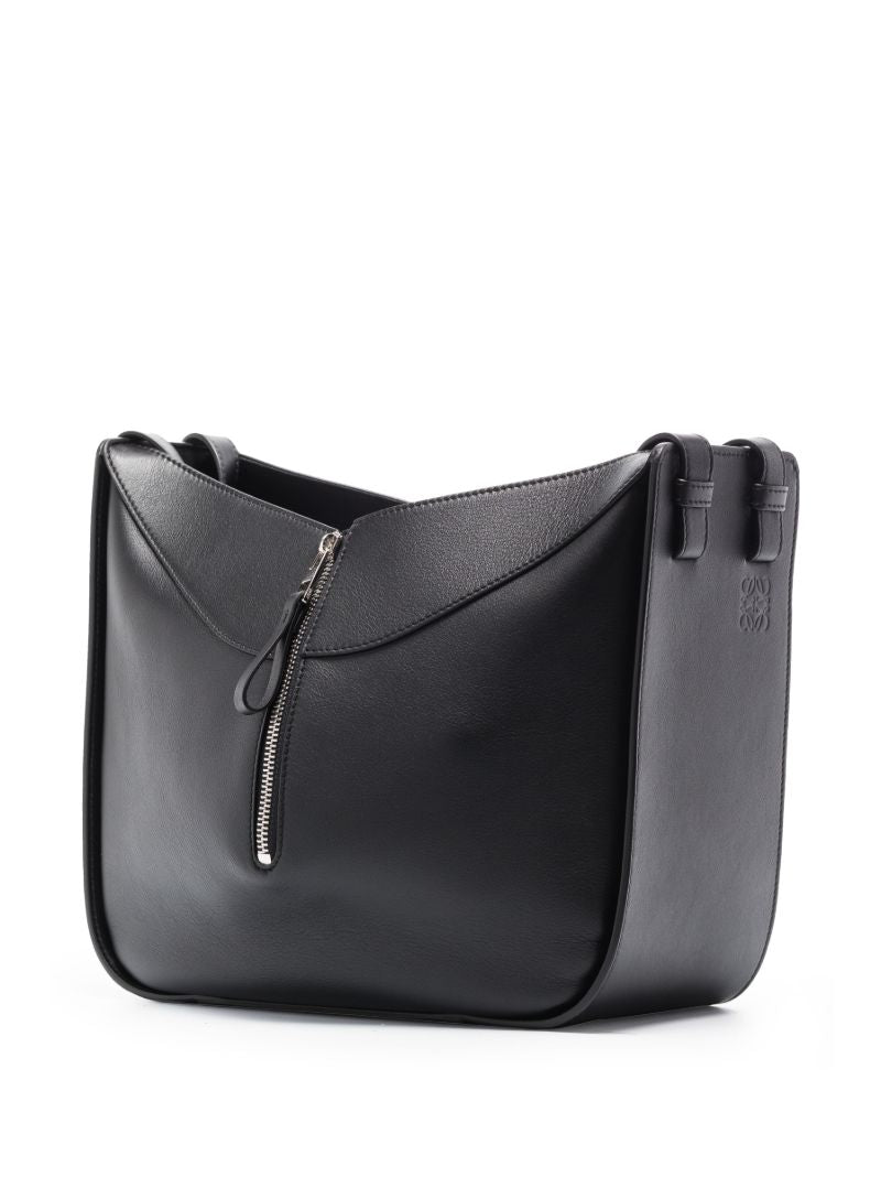 Black Hammock Small Leather Tote Bag