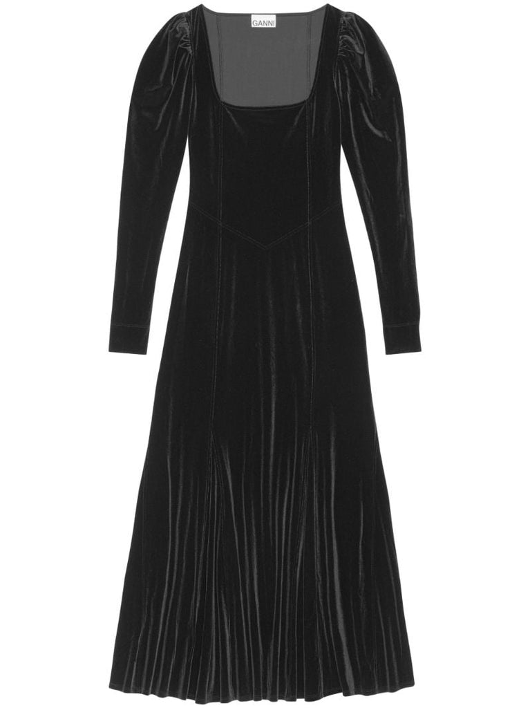 Black Square-neck Maxi Dress