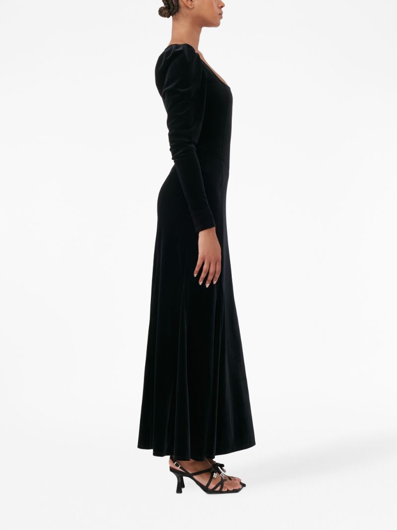 Black Square-neck Maxi Dress