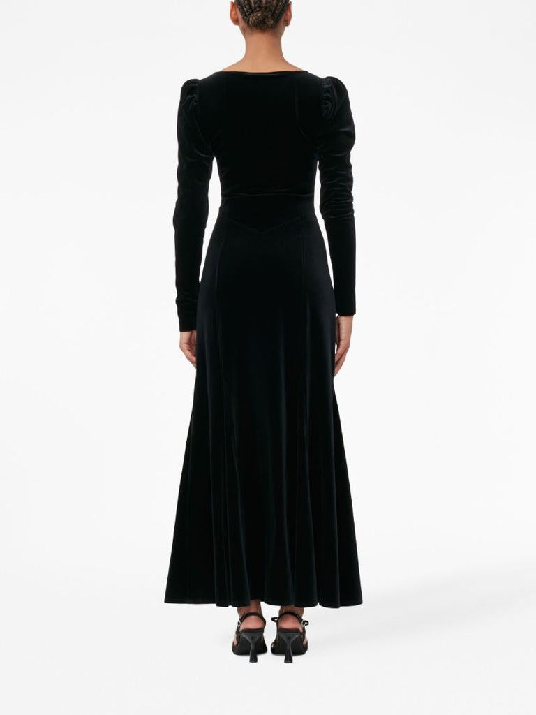 Black Square-neck Maxi Dress