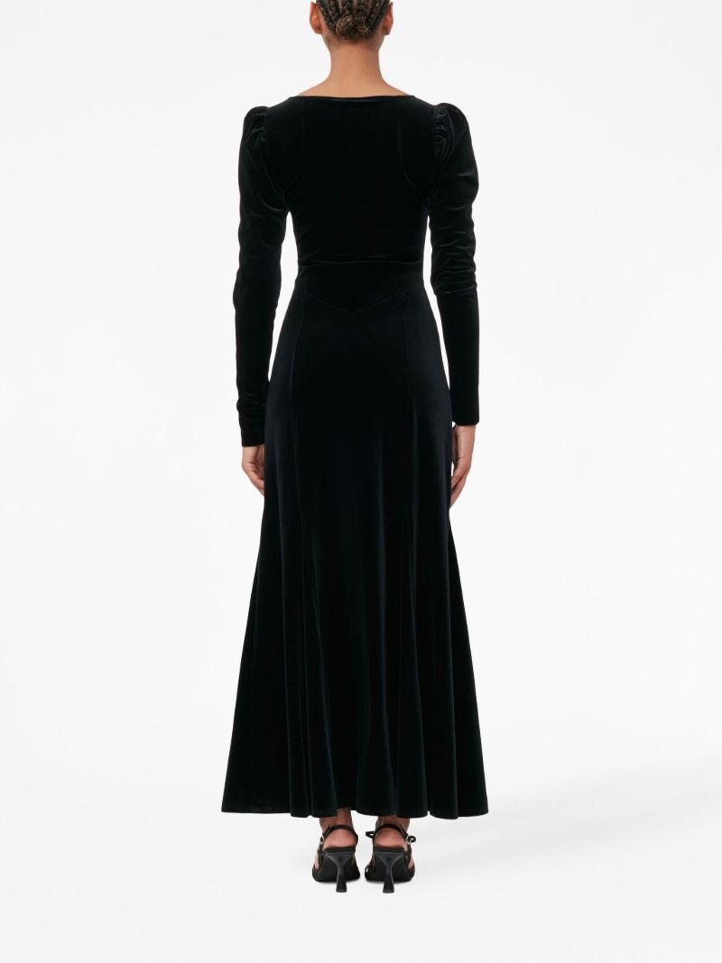 Black Square-neck Maxi Dress