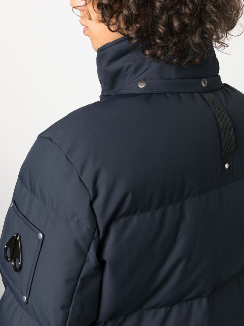 Navy 3q Padded Down Jacket