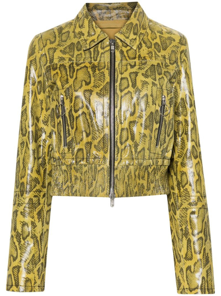 Yellow Millicent Leather Jacket