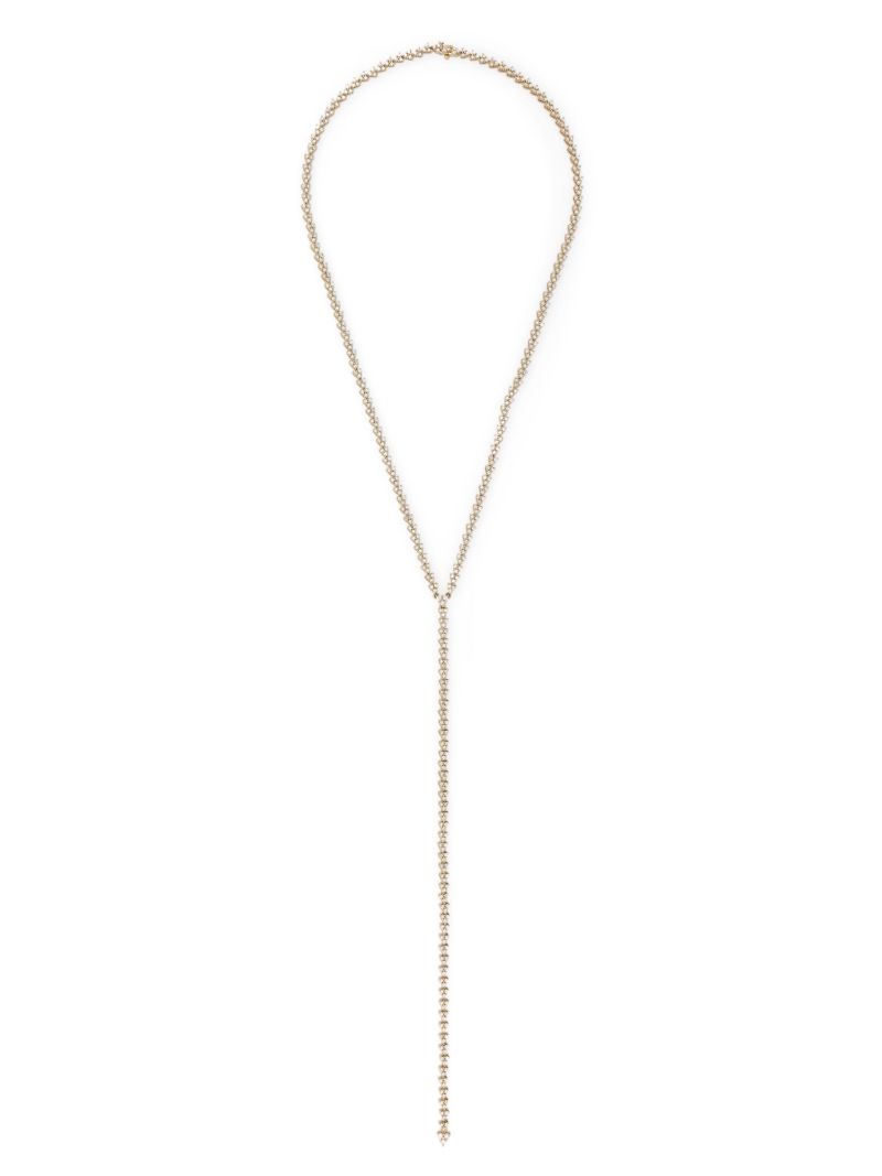 18k Yellow Gold Y Diamond Necklace