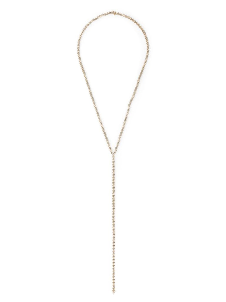 18k Yellow Gold Y Diamond Necklace