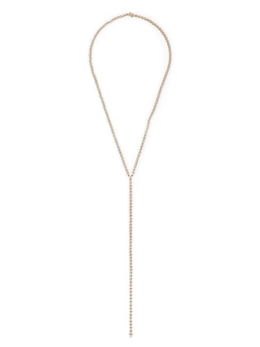 18k Yellow Gold Y Diamond Necklace