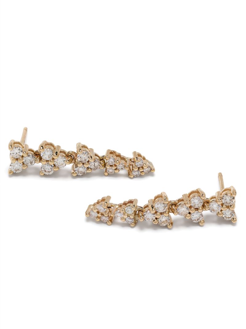 14k Yellow Gold Liz Diamond Drop Earrings