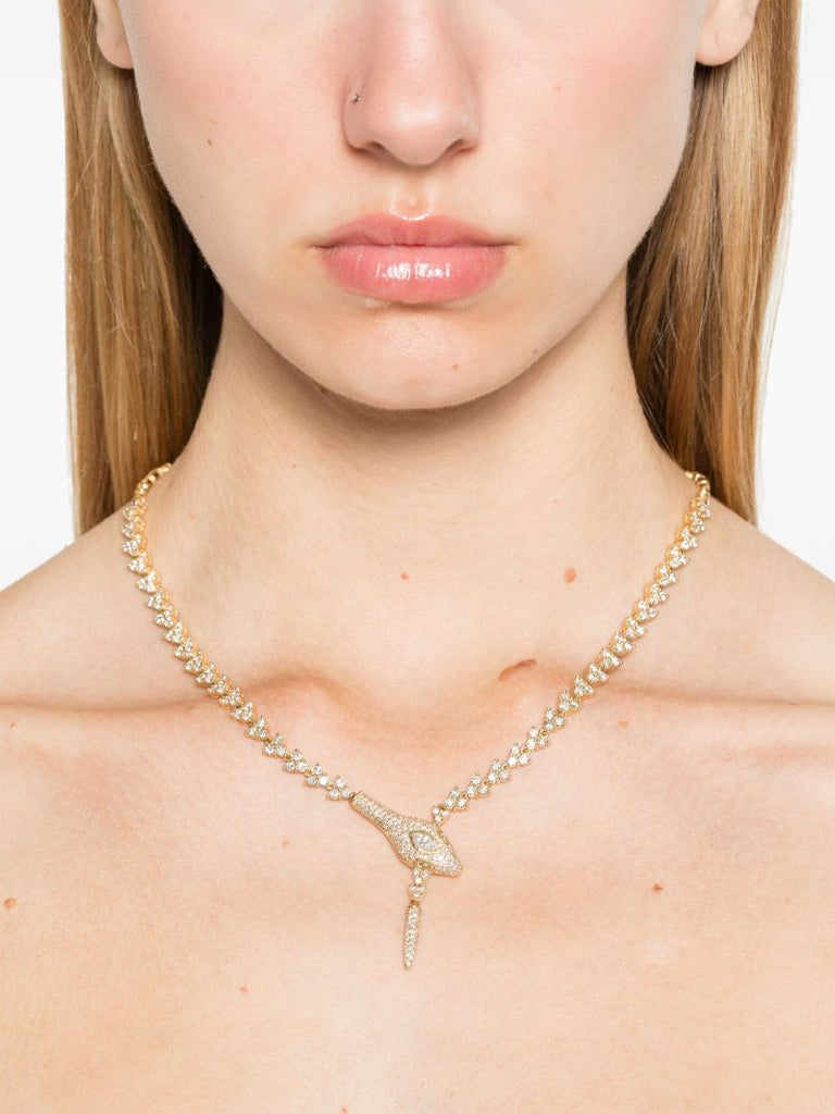 14k Yellow Gold Elizabeth Diamond Necklace