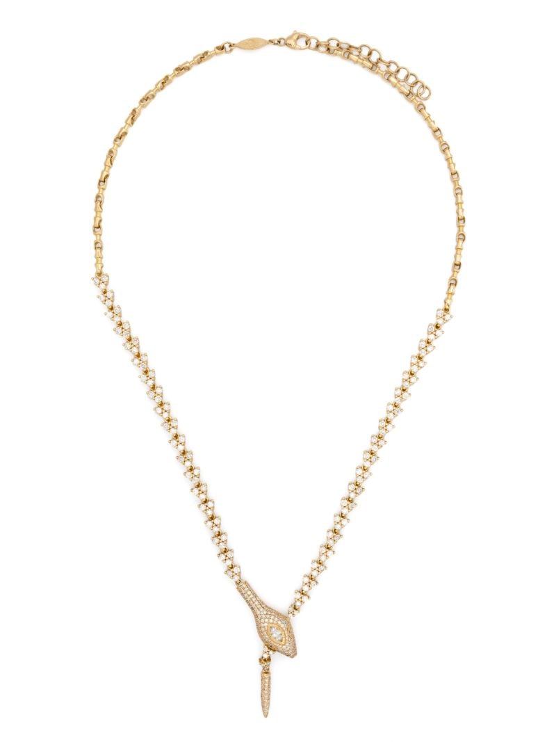 14k Yellow Gold Elizabeth Diamond Necklace