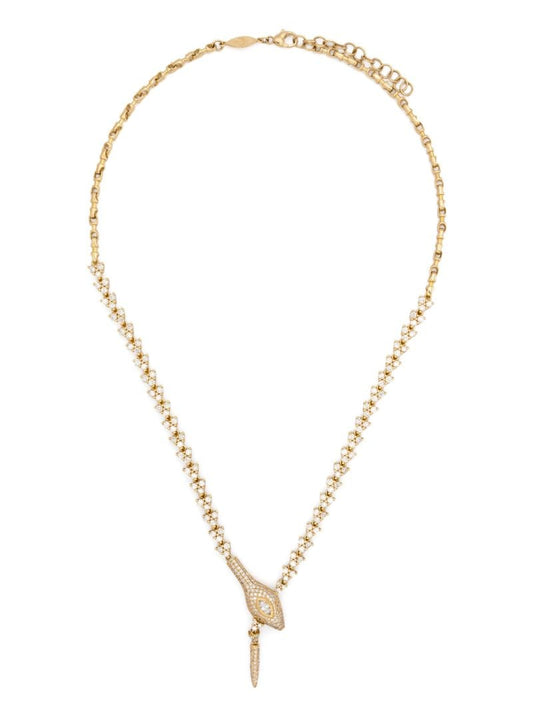 14k Yellow Gold Elizabeth Diamond Necklace