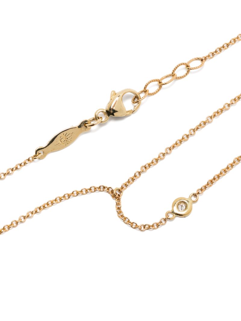 14k Yellow Gold Spaced Out Diamond Finger Bracelet