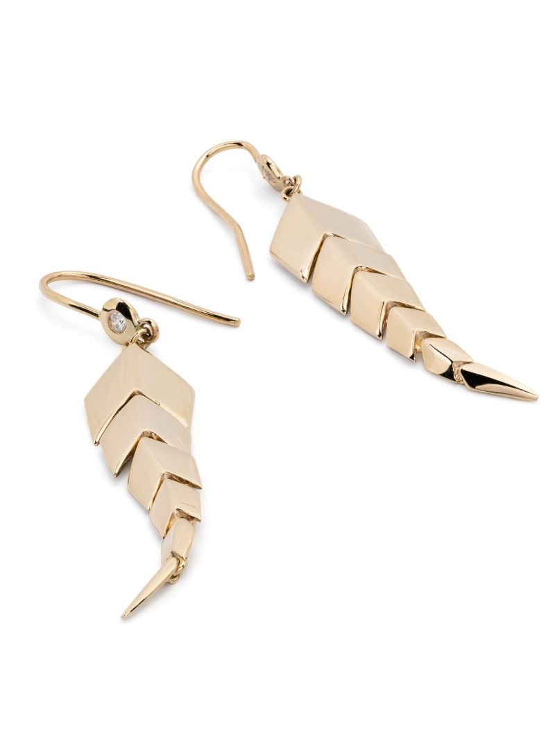 14k Yellow Gold Fishtail Drop Earrings