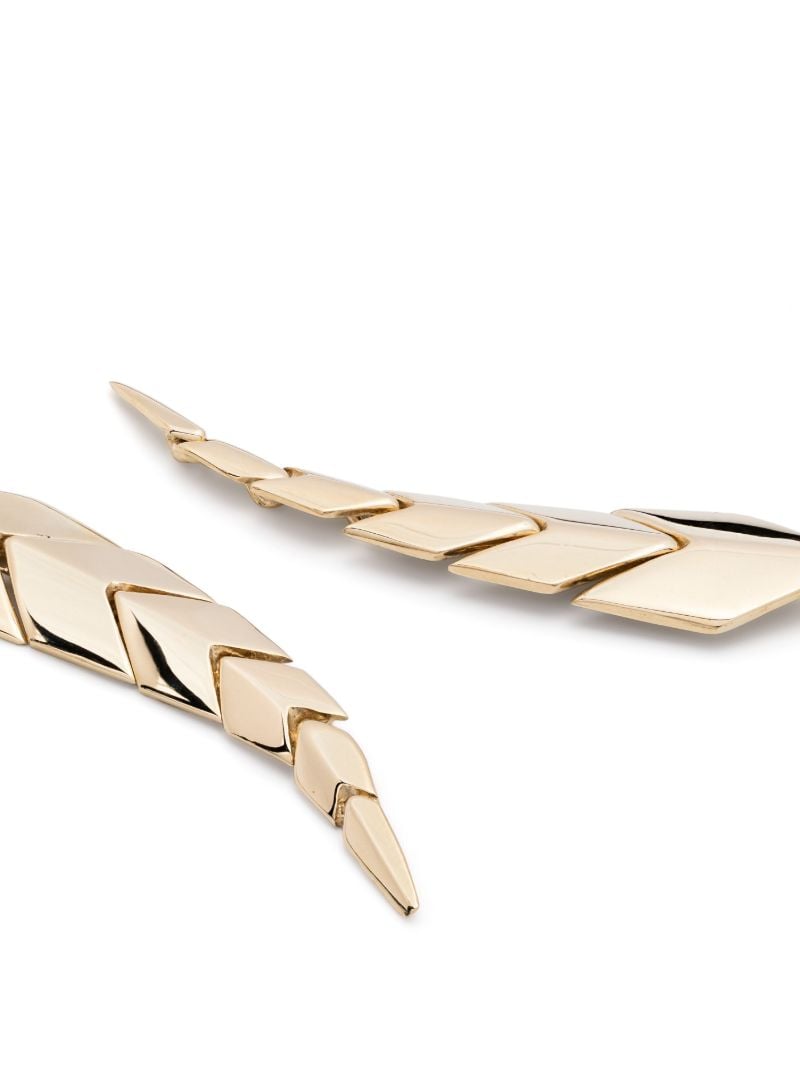 14k Yellow Gold Fishtail Drop Earrings