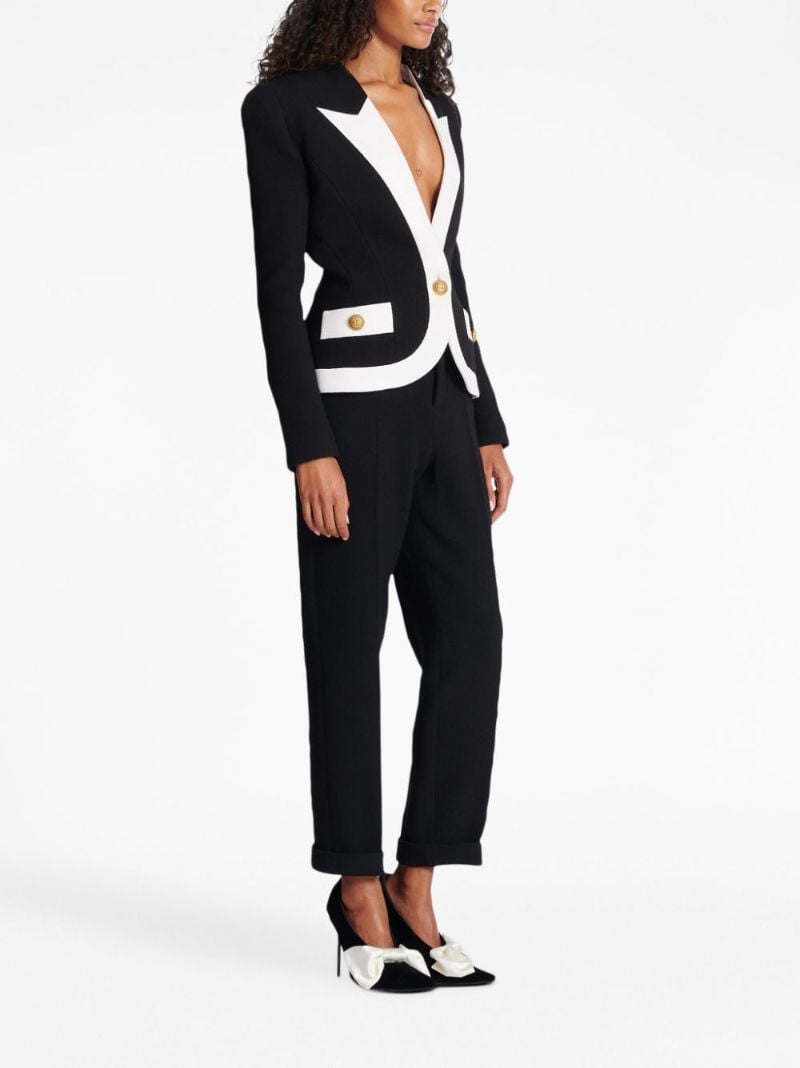 Black Tailored Crepe Blazer