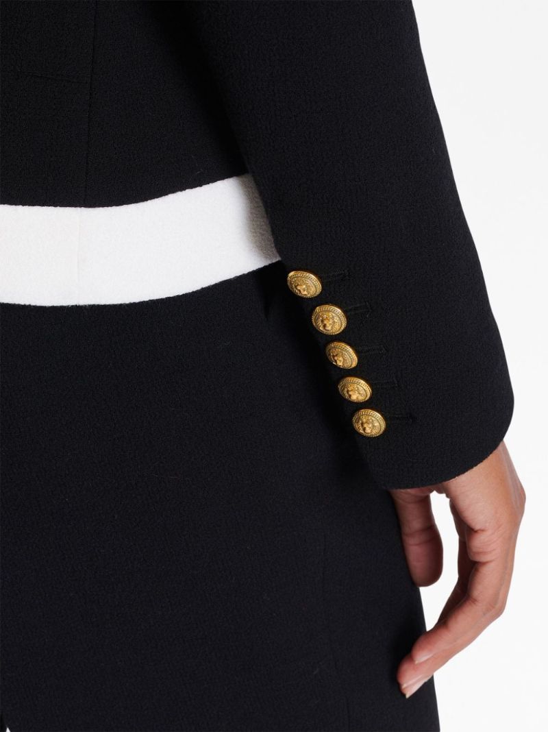 Black Tailored Crepe Blazer
